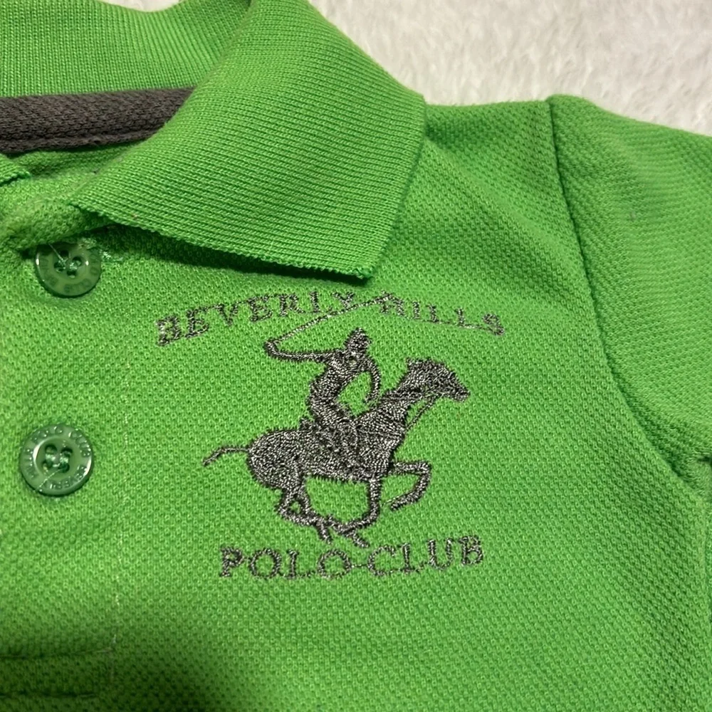 Beverly Hills polo club green 3-6 months collared polo! Adorable and very soft
